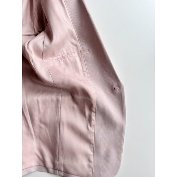 CLUB MONACO Borrem Pink Mauve Wool Blend Single Breasted Blazer, Size 12 - Picture 13 of 16